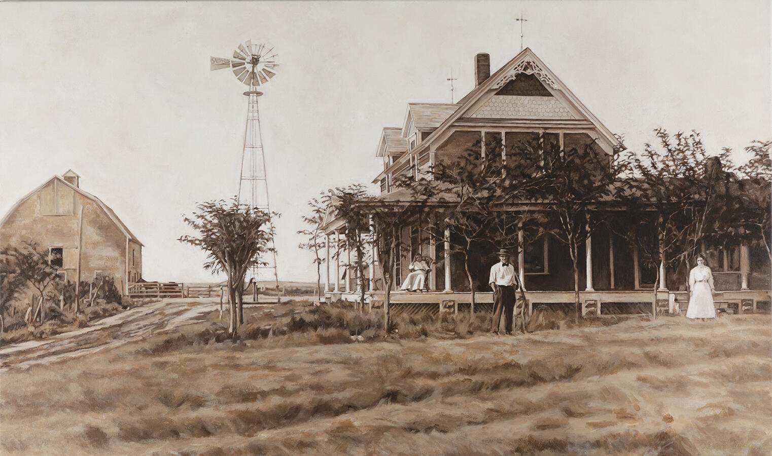 Chittenden Farm, 42X24 oil on canvaas