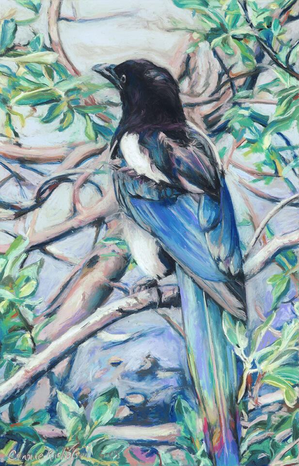 Posing, pastel